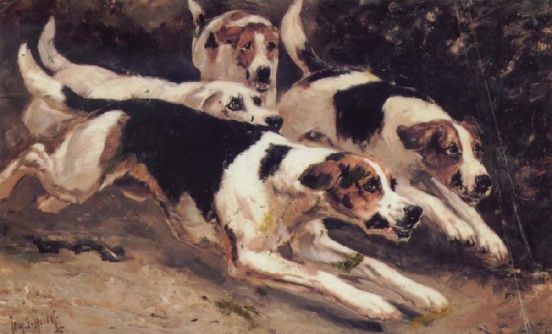 Johannes Frederik Hulk Some Dogs France oil painting art